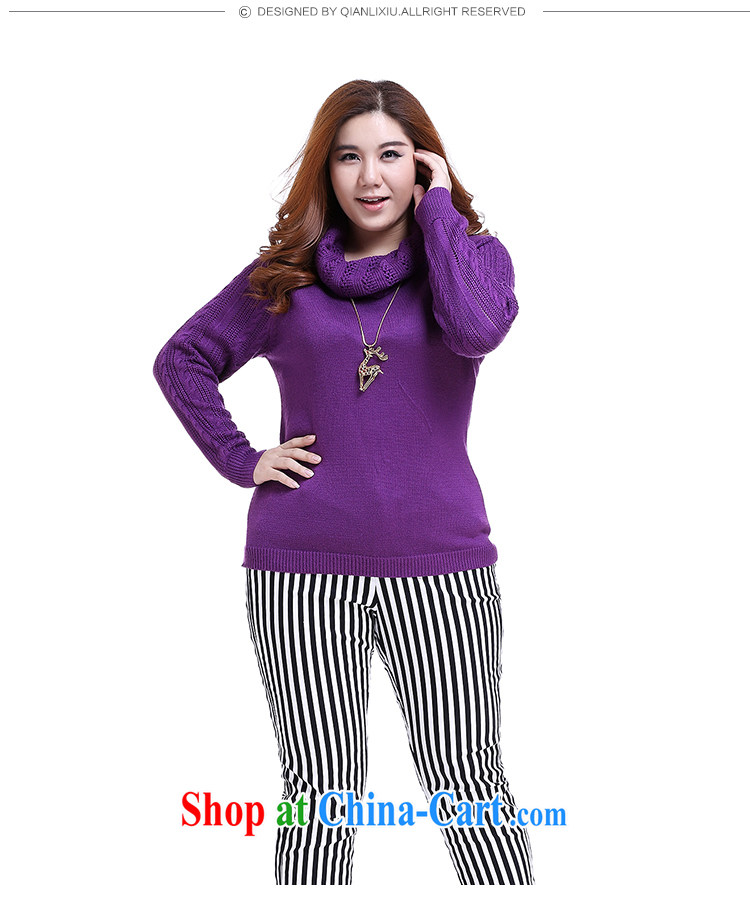 Slim Li-su 2014 autumn new, larger female leisure high-collar solid shirt sweater Q 6031 color blue XL pictures, price, brand platters! Elections are good character, the national distribution, so why buy now enjoy more preferential! Health