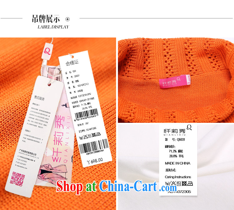 Slim Li-su 2014 autumn new, larger female leisure high-collar solid shirt sweater Q 6031 color blue XL pictures, price, brand platters! Elections are good character, the national distribution, so why buy now enjoy more preferential! Health