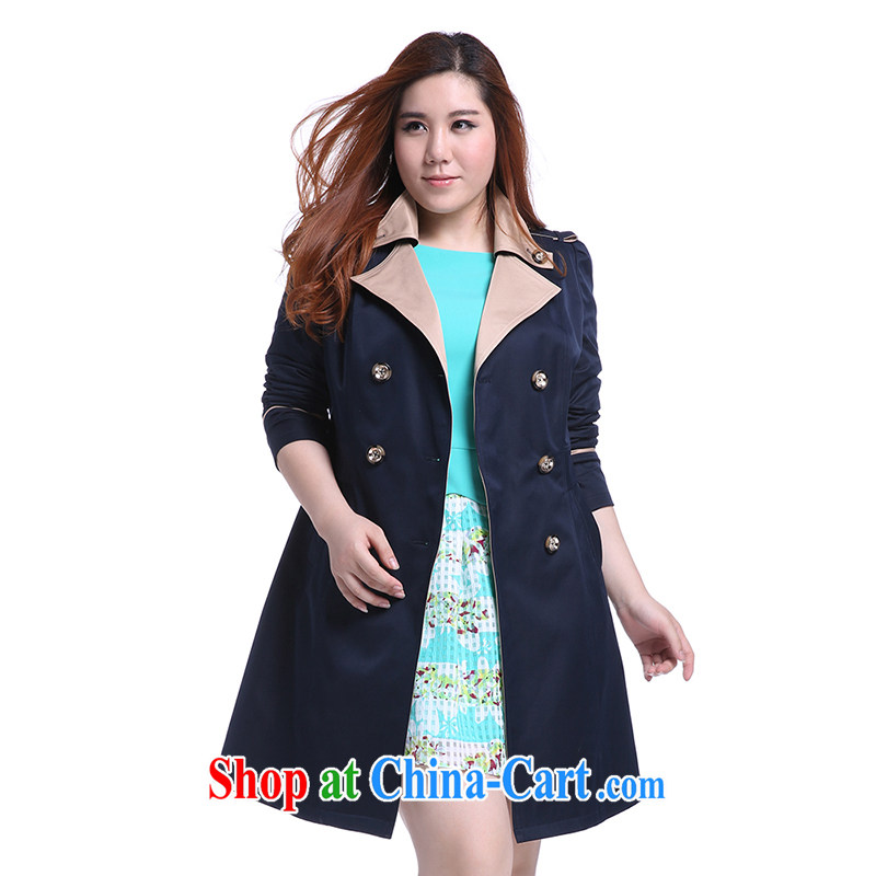 Slim Li-su 2014 autumn new, larger female English double-lapel OL commuter jacket Q 5929 dark blue XL, slim Li-su, and shopping on the Internet