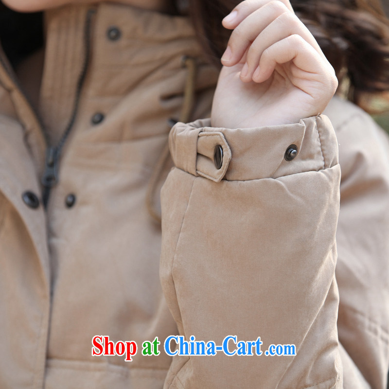 Proudly snow Korean version 2014, the female loose short jacket female DMYRF 61 light coffee large code XL, Snow (proudlysnow), shopping on the Internet