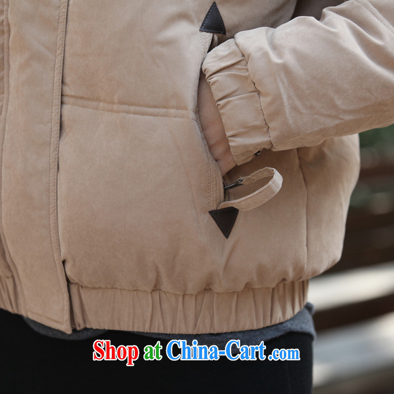Proudly snow Korean version 2014, the female loose short jacket female DMYRF 61 light coffee large code XL, Snow (proudlysnow), shopping on the Internet