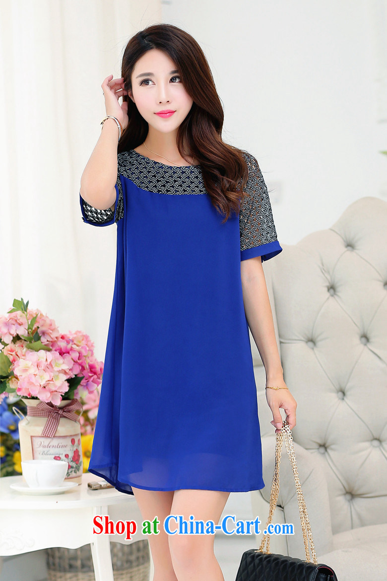 Han Seol Ki-hyeon city 2015 summer, the female Korean relaxed, long dress 425 blue color XXXL pictures, price, brand platters! Elections are good character, the national distribution, so why buy now enjoy more preferential! Health