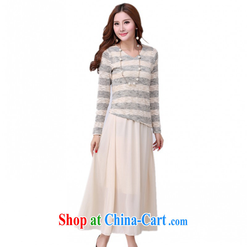The delivery package as soon as possible-king, the fat girl with two-piece snow-woven long skirt autumn new knitting long-sleeved T-shirt vest the waist dress mm thick Map Color 4 XL 170 jack, land is still the garment, shopping on the Internet