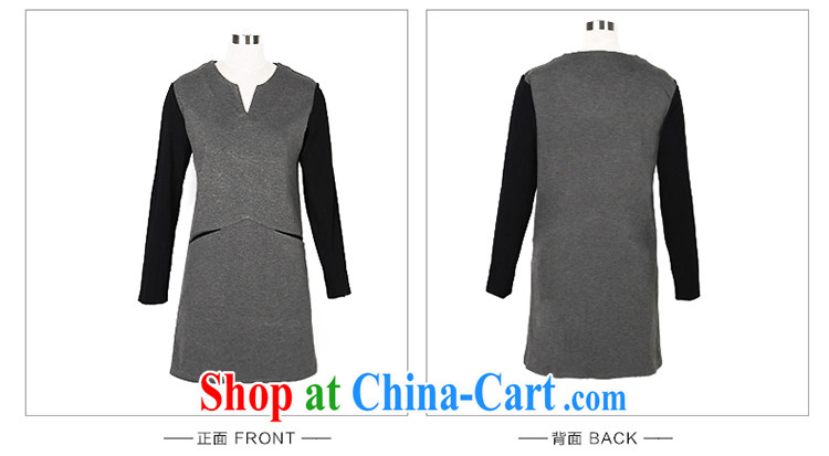 Mephidross economy honey, and indeed increase, female fat mm fall 2014 new V, for high-end luxury beauty solid long-sleeved dresses 2704 large gray code 5 XL pictures, price, brand platters! Elections are good character, the national distribution, so why buy now enjoy more preferential! Health