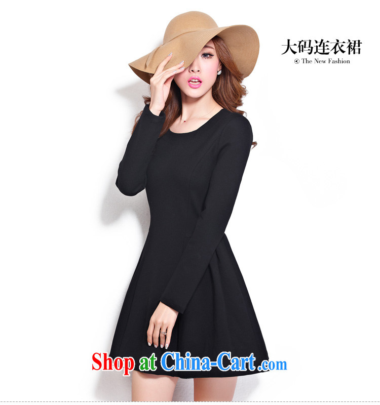 cheer for the code thick MM autumn and winter, the United States and Europe OL Solid Color thick sister graphics thin long-sleeved dress of the 2288 black 4XL pictures, price, brand platters! Elections are good character, the national distribution, so why buy now enjoy more preferential! Health