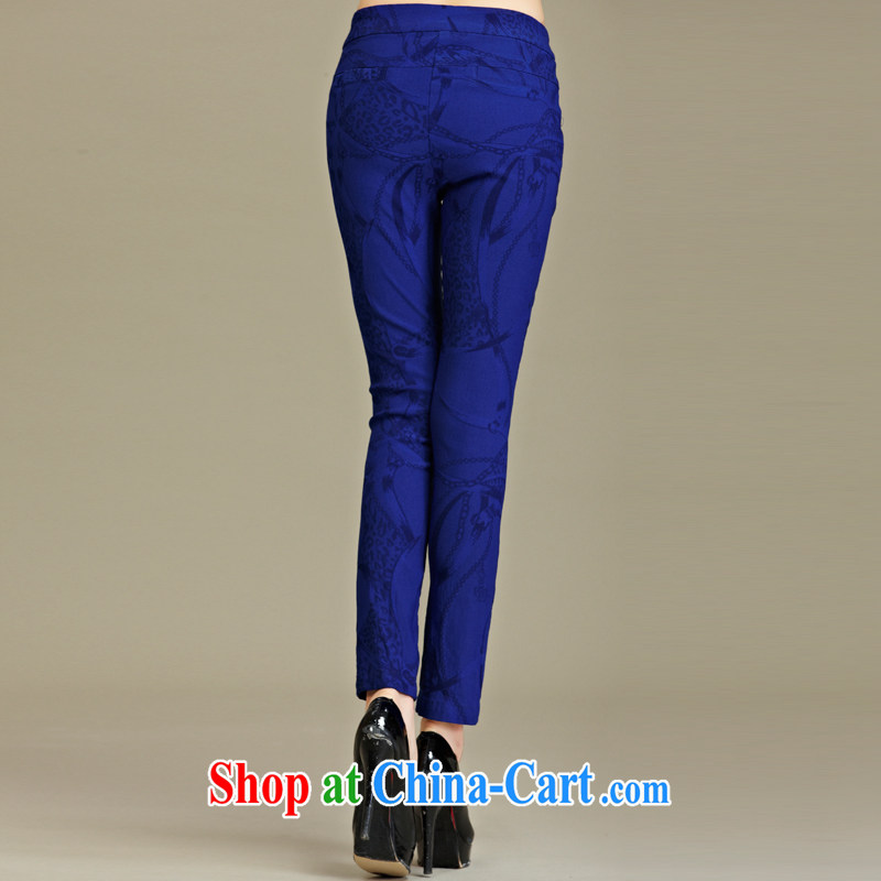 cheer for the code women with thick MM fall and winter new Europe 100 OL ground thick sister graphics thin beauty of the trousers Item No. 2263 blue 5 XL, cross-sectoral provision (qisuo), online shopping