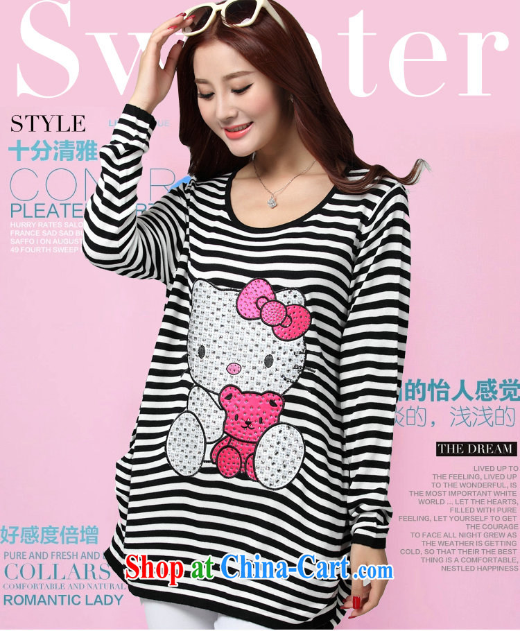 Land is still the Yi 2015 spring new, cute cartoon strip stamp duty long-sleeved T-shirt solid T-shirt and indeed intensify thick sister knitted T-shirt women 3114 black-and-white streaks the color codes are codes of chest 100 - 118 pictures, price, brand platters! Elections are good character, the national distribution, so why buy now enjoy more preferential! Health