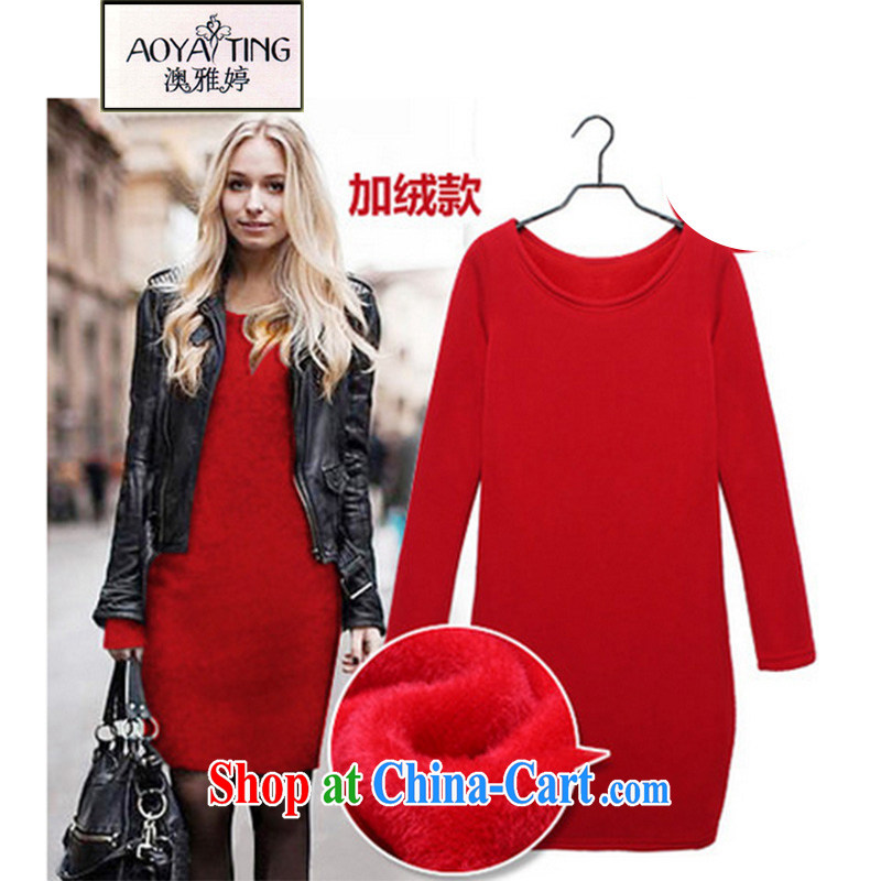 o Ya-ting 2014 winter new, larger female decoration, thick cotton skirt solid in Europe and the lint-free cloth dresses female HM 98 black 5 XL recommends that you 175 - 200 jack, O Ya-ting (aoyating), online shopping