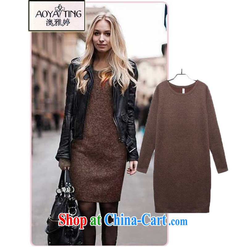 o Ya-ting 2014 winter new, larger female decoration, thick cotton skirt solid in Europe and the lint-free cloth dresses female HM 98 black 5 XL recommends that you 175 - 200 jack, O Ya-ting (aoyating), online shopping