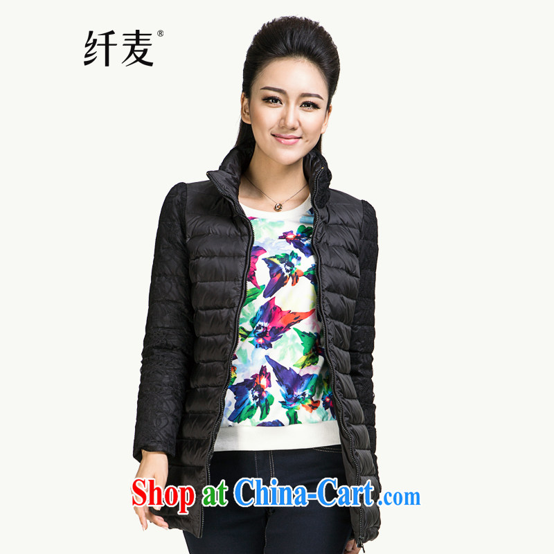 The Mak is the women's clothing 2014 winter clothing new thick mm stylish casual jacket in women long 844123038 black 6 XL