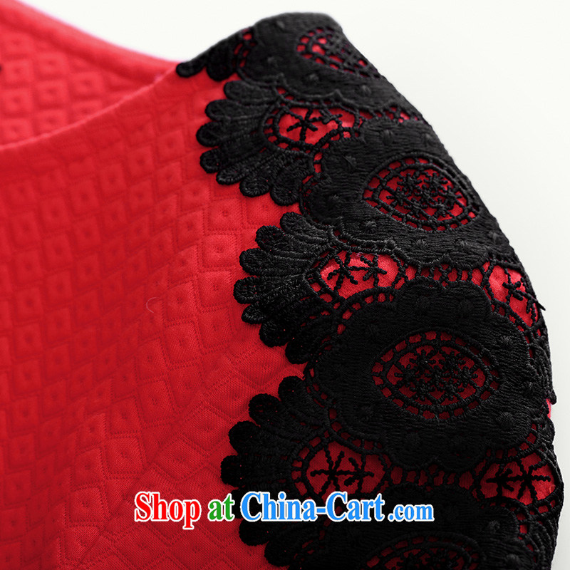 Slim, Mr Big, women 2014 winter clothes new, thick mm stylish lace stitching long-sleeved T-shirt girls 944021070 red 6 XL, former Yugoslavia, Mak, and shopping on the Internet