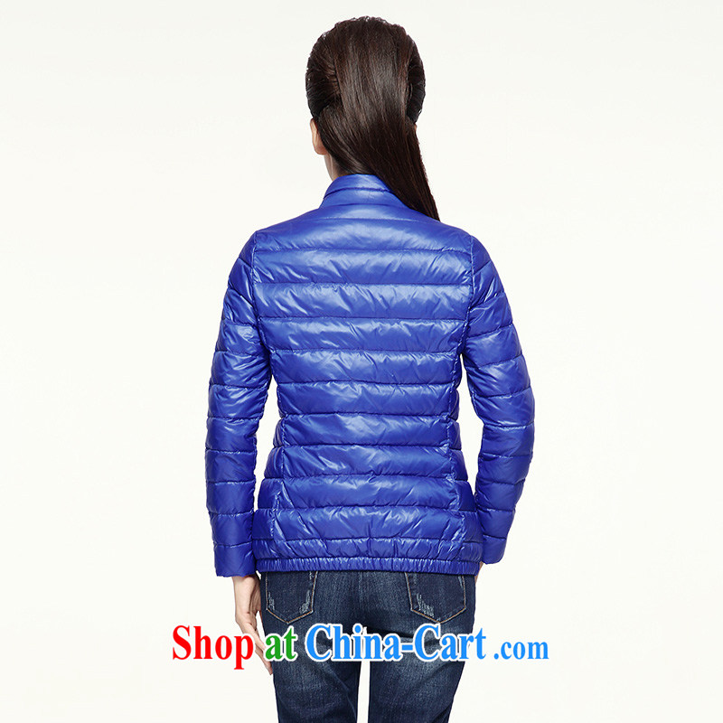 The Mak is the female 2014 winter clothing new thick mm stylish British graphics thin short jacket 944123051 blue 4 XL, former Yugoslavia, Mak, and shopping on the Internet