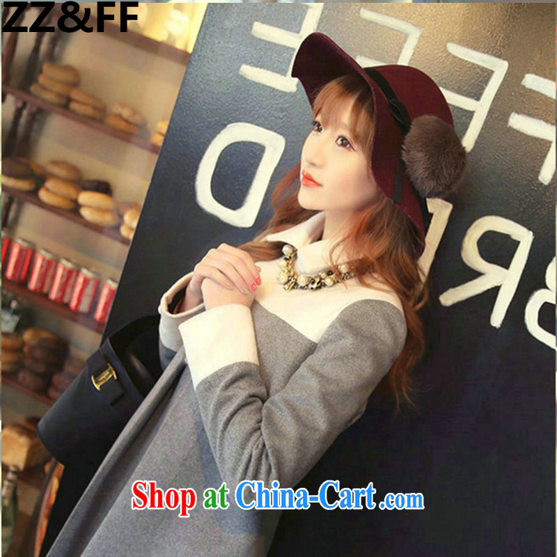ZZ &FF 2015 spring new pregnant women dress autumn and winter clothing pregnant women with Korean pregnant women coat sweet and stylish hair is light gray XXL, ZZ &FF, shopping on the Internet