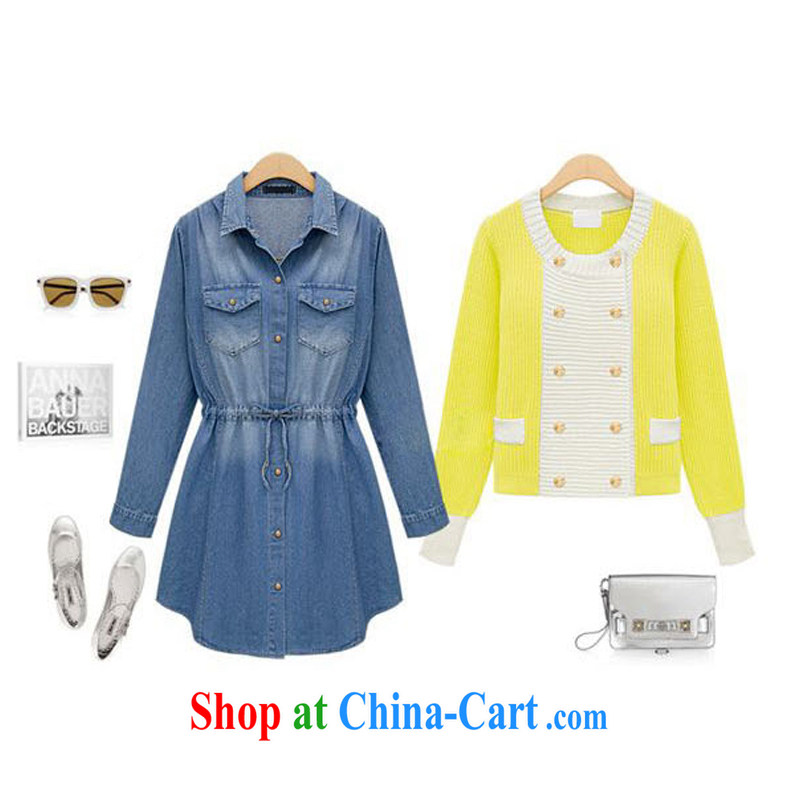 Special clearance is not in the United States and Europe, women with thick mm autumn new denim drawcord waist beauty graphics thin jeans, skirts Z 9009 Map Color 4 XL, Dan Jie Shi (DANJIESHI), online shopping