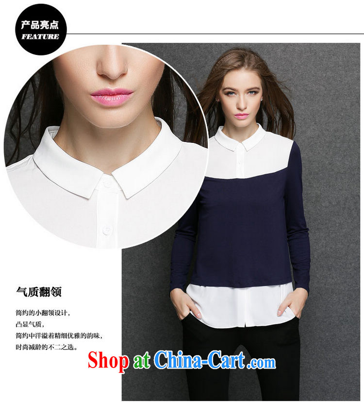 Ms Audrey EU focus larger shirt women in Europe and America, mm thick snow woven stitching graphics thin beauty solid shirt JW 3290 dark blue XXXXL pictures, price, brand platters! Elections are good character, the national distribution, so why buy now enjoy more preferential! Health