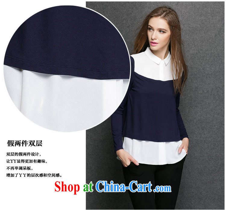 Ms Audrey EU focus larger shirt women in Europe and America, mm thick snow woven stitching graphics thin beauty solid shirt JW 3290 dark blue XXXXL pictures, price, brand platters! Elections are good character, the national distribution, so why buy now enjoy more preferential! Health