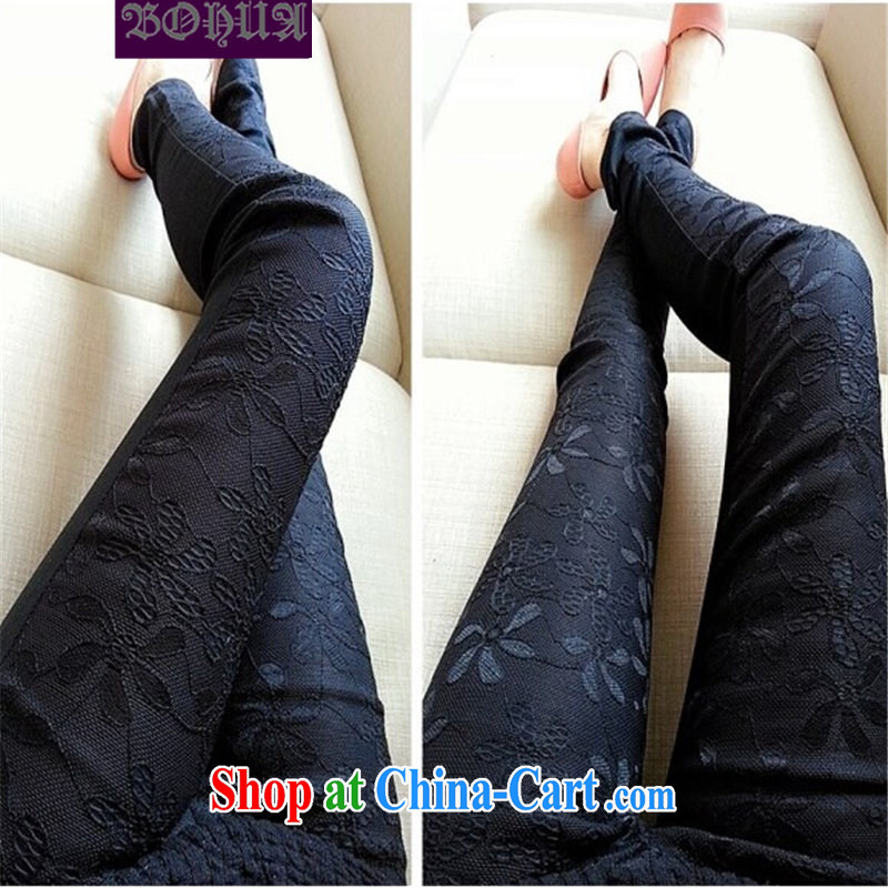Jacob, 2015 new Korean version of the greater code thick thick MM solid pants lace trousers female FB 2048 B Black the lint-free cloth, XXXL, Jacob, and shopping on the Internet