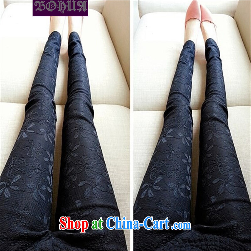 Jacob, 2015 new Korean version of the greater code thick thick MM solid pants lace trousers female FB 2048 B Black the lint-free cloth, XXXL, Jacob, and shopping on the Internet
