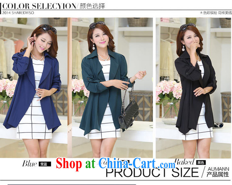 Ms. Cecilia Clinton's large, women fall 2014 with new, thick MM and indeed intensify, Korean version, long, thin wind jacket 200 Jack the Netherlands air conditioning T-shirt royal blue 5 XL pictures, price, brand platters! Elections are good character, the national distribution, so why buy now enjoy more preferential! Health