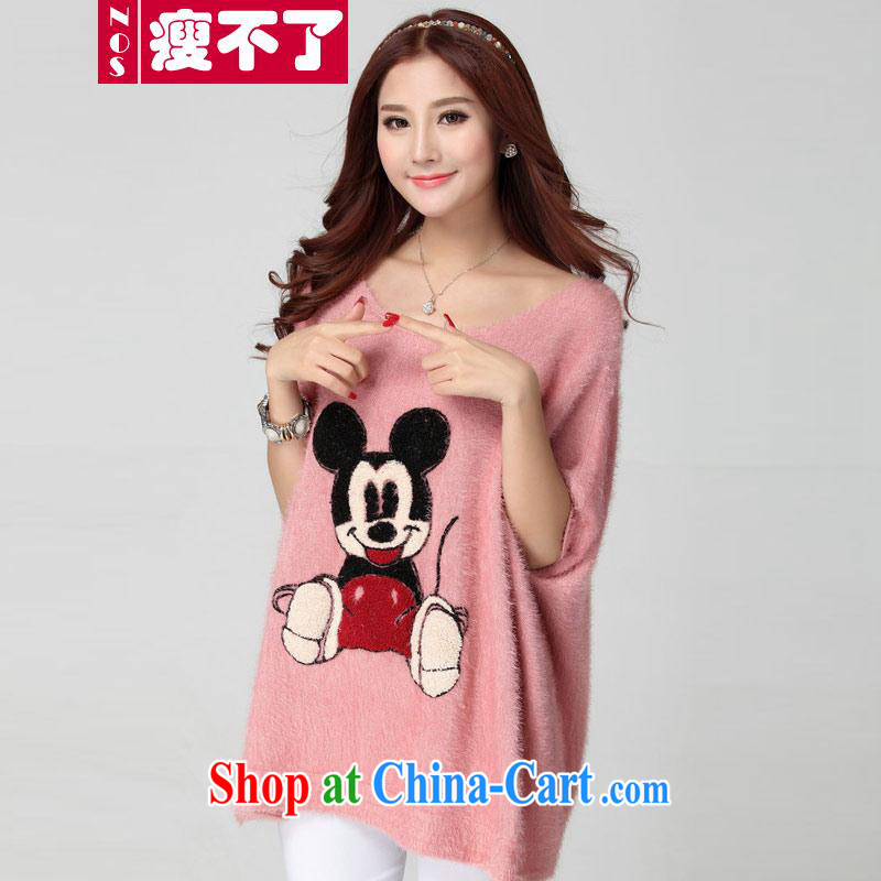 Thin _NOS_ larger women have been the Graphics thin sweater stylish cartoon pattern T shirt women T-shirt D 31,101 pink large code are code 120 - 300 jack wear