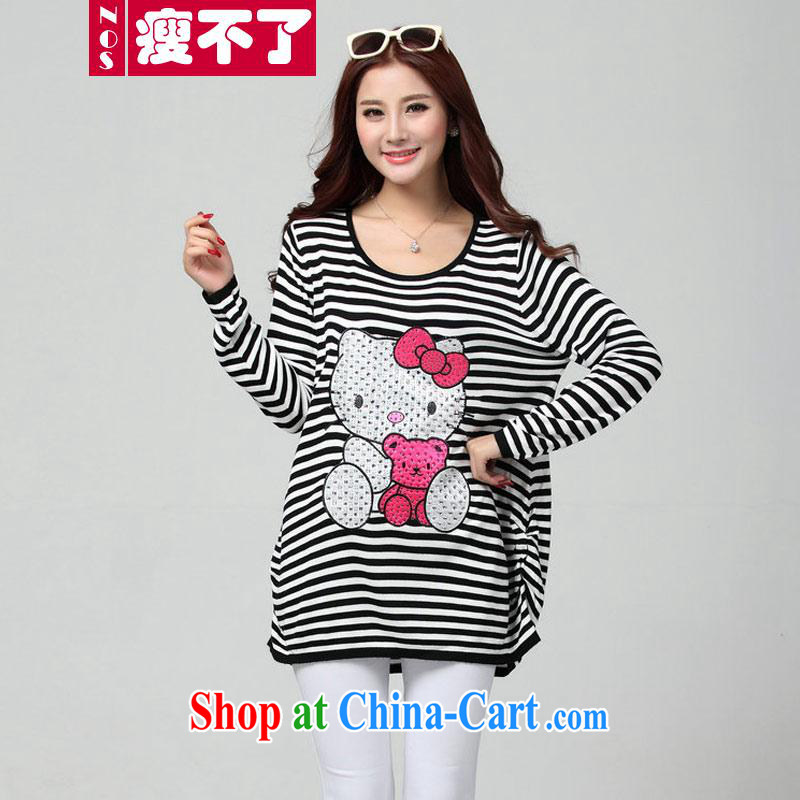 Thin _NOS_ Korean version of the greater code female loose video thin T shirt sweet stylish solid shirt D 31,141 black large code are code 120 - 180 jack wear