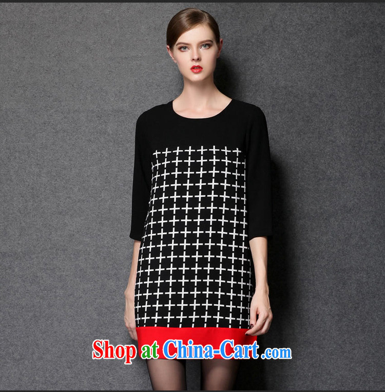 Connie's dream in Europe high-end XL girls 2014 new Autumn with loose video thin dress mm thick box sleeve round neck style skirt Y 1539 black XXXXL pictures, price, brand platters! Elections are good character, the national distribution, so why buy now enjoy more preferential! Health
