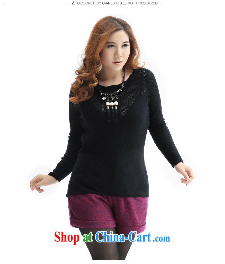 Slim LI Sau 2014 autumn and winter new, larger female round-collar language empty hook flower knitted sweaters Q 5908 black 2 XL pictures, price, brand platters! Elections are good character, the national distribution, so why buy now enjoy more preferential! Health