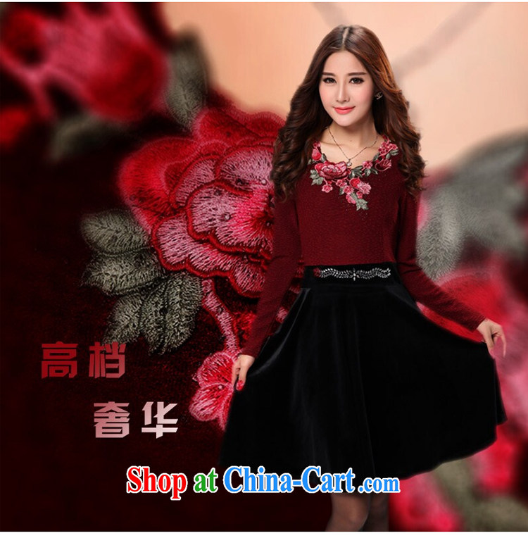 In short, will be the 2015 spring new Korean version the code female thick MM Hot drill retrieved from long-sleeved flower grew up in the graphics thin gold velour dress J 086 photo color 3XL pictures, price, brand platters! Elections are good character, the national distribution, so why buy now enjoy more preferential! Health