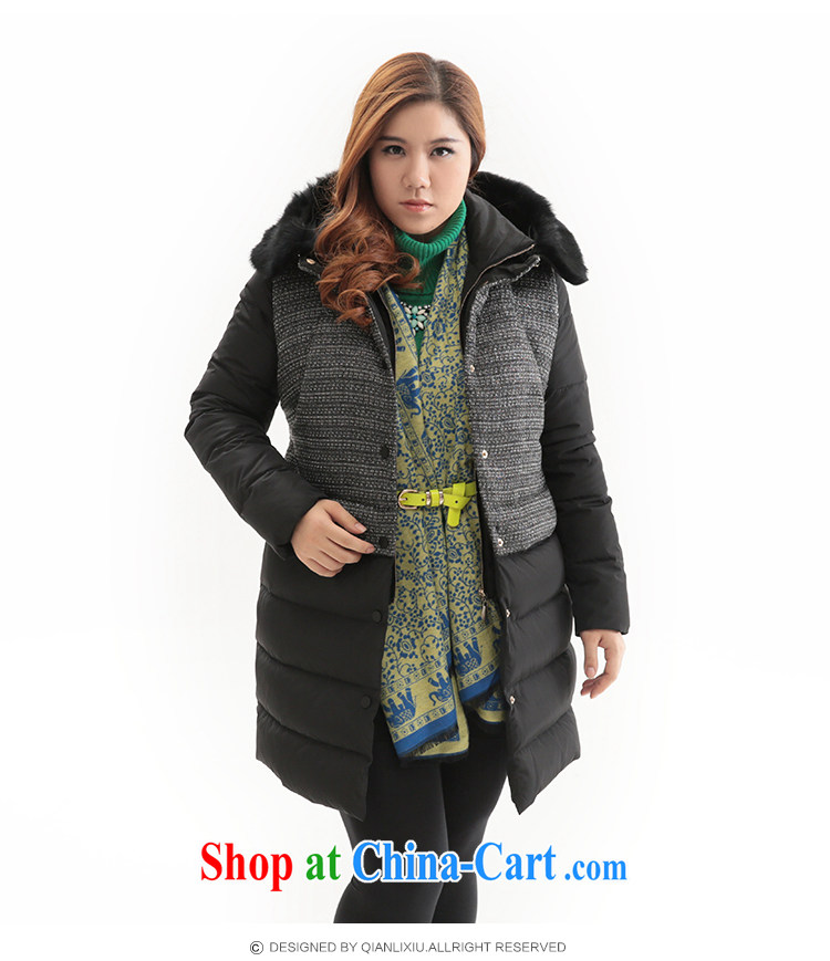 Slim LI Sau 2014 autumn and winter new, larger female stitching in cultivating long jacket coat Q 5980 black 2 XL pictures, price, brand platters! Elections are good character, the national distribution, so why buy now enjoy more preferential! Health