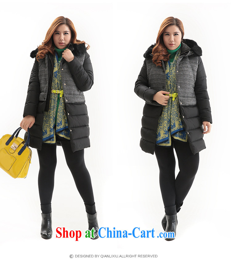 Slim LI Sau 2014 autumn and winter new, larger female stitching in cultivating long jacket coat Q 5980 black 2 XL pictures, price, brand platters! Elections are good character, the national distribution, so why buy now enjoy more preferential! Health