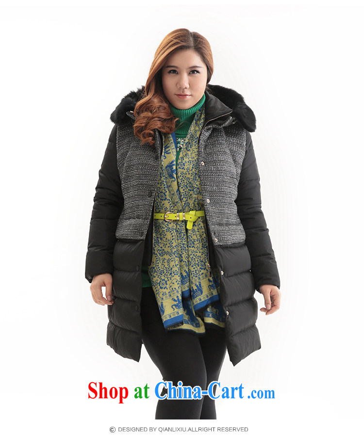 Slim LI Sau 2014 autumn and winter new, larger female stitching in cultivating long jacket coat Q 5980 black 2 XL pictures, price, brand platters! Elections are good character, the national distribution, so why buy now enjoy more preferential! Health