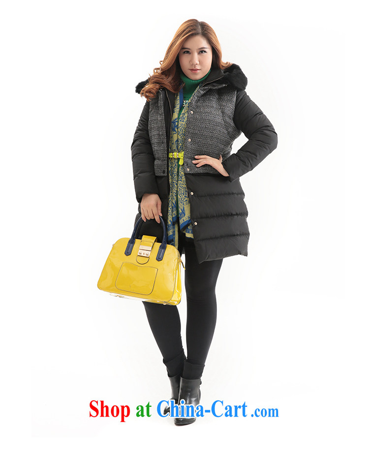 Slim LI Sau 2014 autumn and winter new, larger female stitching in cultivating long jacket coat Q 5980 black 2 XL pictures, price, brand platters! Elections are good character, the national distribution, so why buy now enjoy more preferential! Health