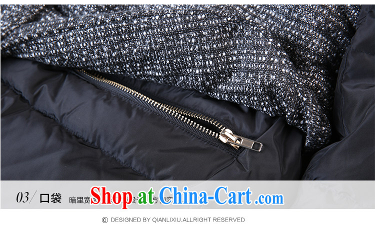 Slim LI Sau 2014 autumn and winter new, larger female stitching in cultivating long jacket coat Q 5980 black 2 XL pictures, price, brand platters! Elections are good character, the national distribution, so why buy now enjoy more preferential! Health