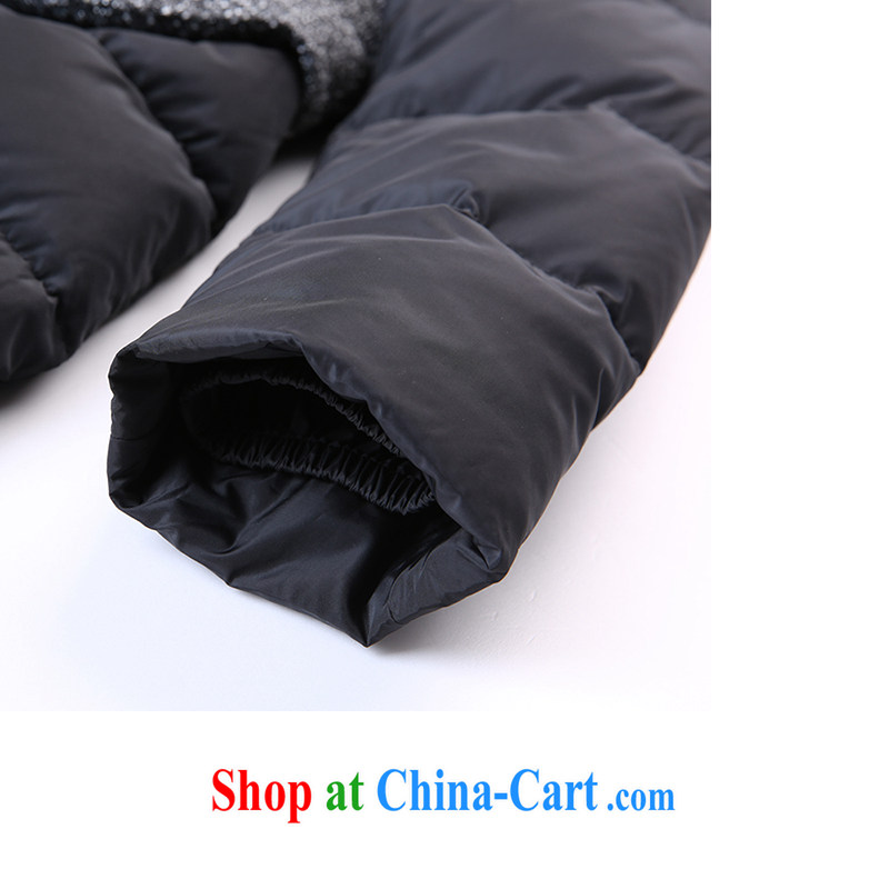 Slim LI Sau 2014 autumn and winter new, larger female stitching in cultivating long jacket coat Q 5980 black 2 XL, slim Li-su, and online shopping
