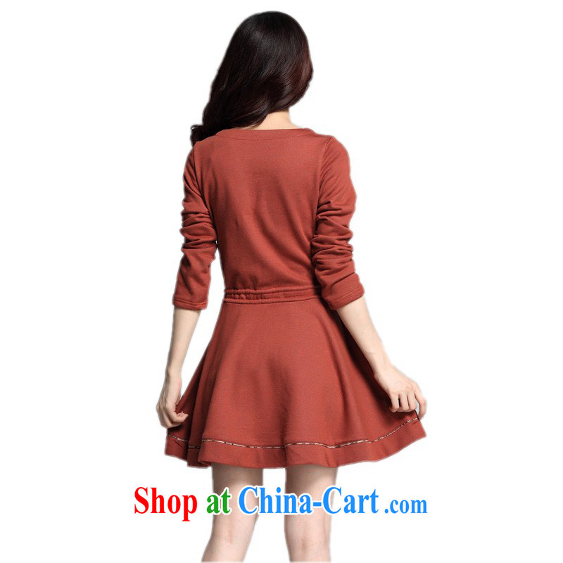 Constitution, Jacob BEAUTY package mail and indeed increase, female dress fall 2014 with new, simple lady knitted short skirt long-sleeved floral spell Color Lounge, rust red 4 XL approximately 160 - 170 jack, constitution, Jacob (QIANYAZI), the Code women, online shopping