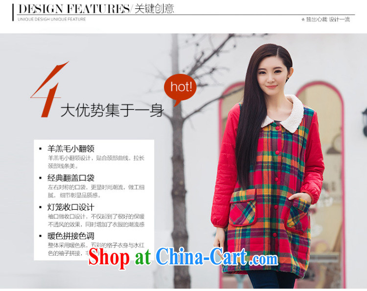 Water was indeed the XL Women fall and winter Korean cotton clothing in the women, long parka brigades