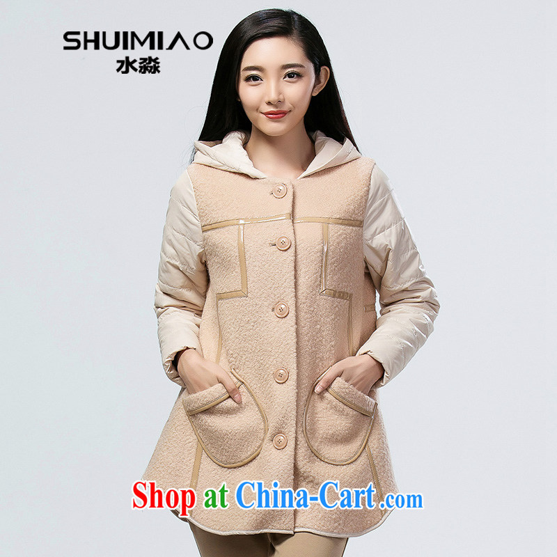 Water with new, larger female wool? windbreaker, long, 2014 Korean autumn and winter coat S DM 14 4028 new and 3 XL