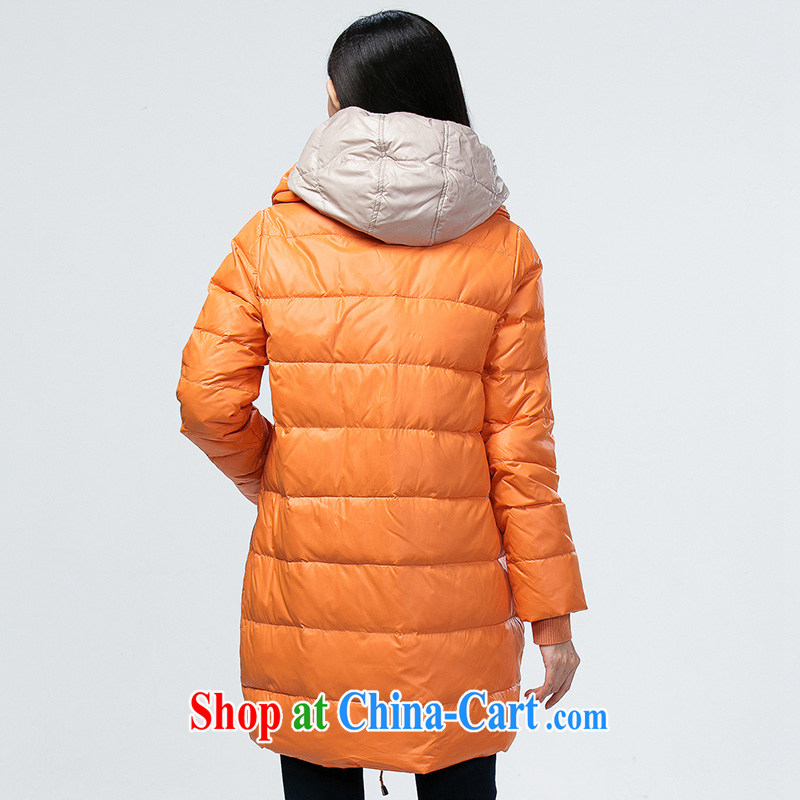 Water with thick mm larger women 2014 winter clothing Korean version on the thick jacket in women long S DO 14 4252 dark orange XXL, water itself (SHUIMIAO), and, on-line shopping