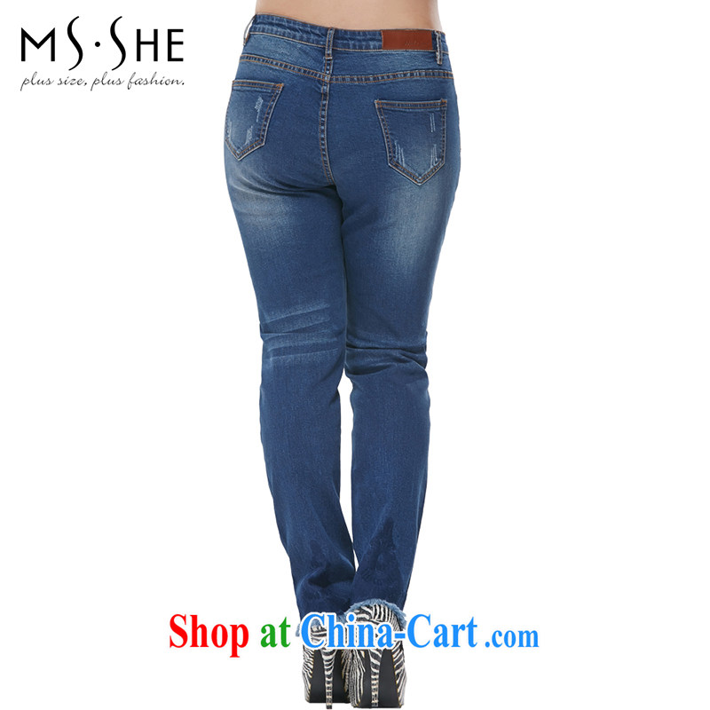 MsShe XL girls 2015 new, high-waist graphics thin stretch jeans castor pants trousers 7883 cowboy blue T 3, Susan Carroll, Ms Elsie Leung Chow (MSSHE), shopping on the Internet