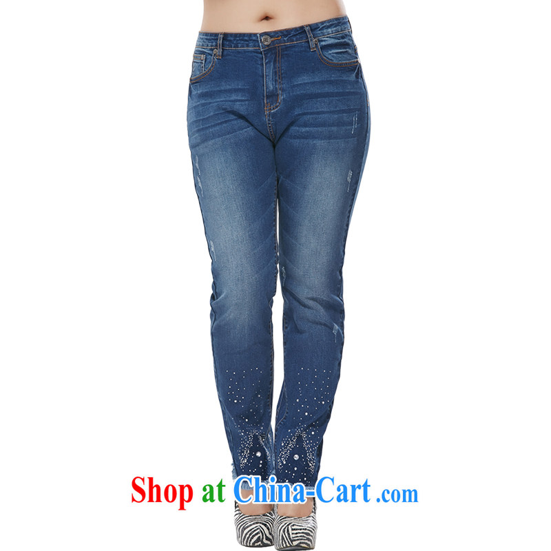 MsShe XL girls 2015 new, high-waist graphics thin stretch jeans castor pants trousers 7883 cowboy blue T 3, Susan Carroll, Ms Elsie Leung Chow (MSSHE), shopping on the Internet