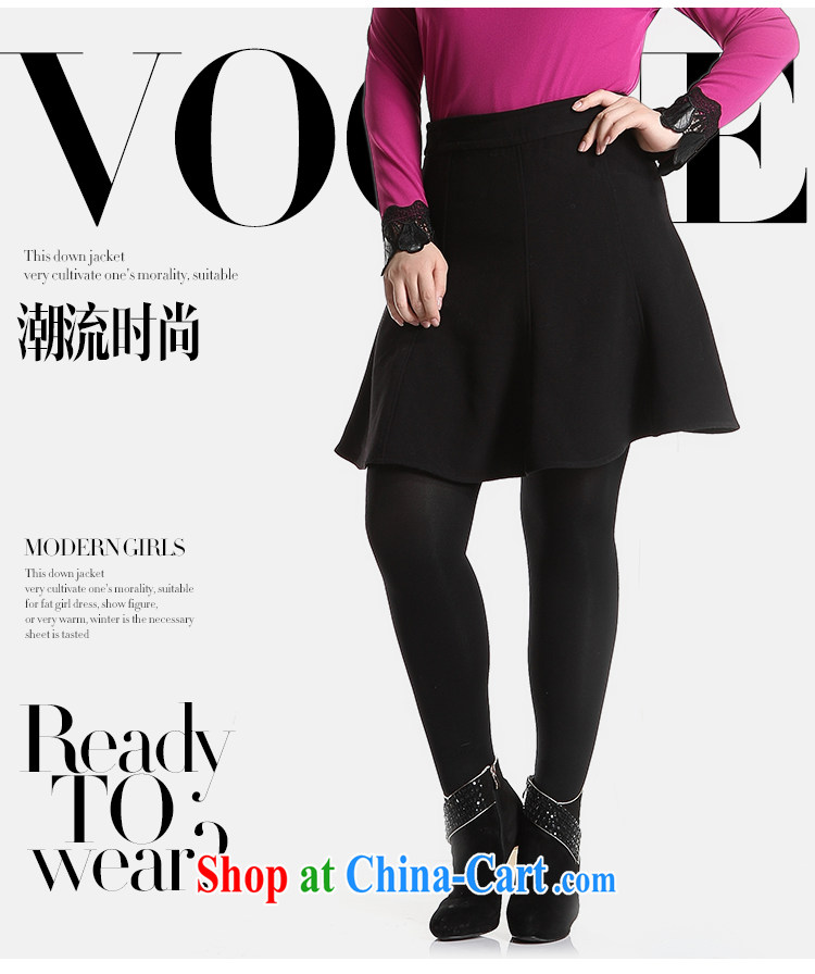 Slim LI Sau 2014 autumn and winter new, larger female fashion Korean 100 ground high-waist, skirt hem 100 short skirts Q 6307 wine red 5 XL pictures, price, brand platters! Elections are good character, the national distribution, so why buy now enjoy more preferential! Health