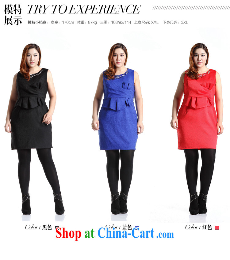 Slim LI Sau 2014 autumn and winter new, larger female round-collar sleeveless nails Pearl butterfly knot small dress dresses Q 6369 red L pictures, price, brand platters! Elections are good character, the national distribution, so why buy now enjoy more preferential! Health
