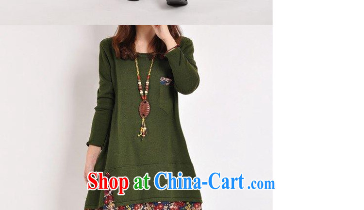 HIV/AIDS covered by autumn 2014 the new female Korean larger female floral stitching thick long-sleeved solid dresses DM 109 green XXL pictures, price, brand platters! Elections are good character, the national distribution, so why buy now enjoy more preferential! Health