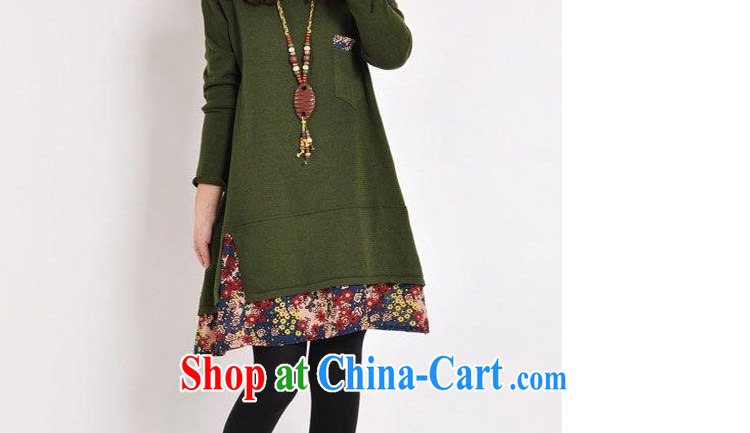 HIV/AIDS covered by autumn 2014 the new female Korean larger female floral stitching thick long-sleeved solid dresses DM 109 green XXL pictures, price, brand platters! Elections are good character, the national distribution, so why buy now enjoy more preferential! Health