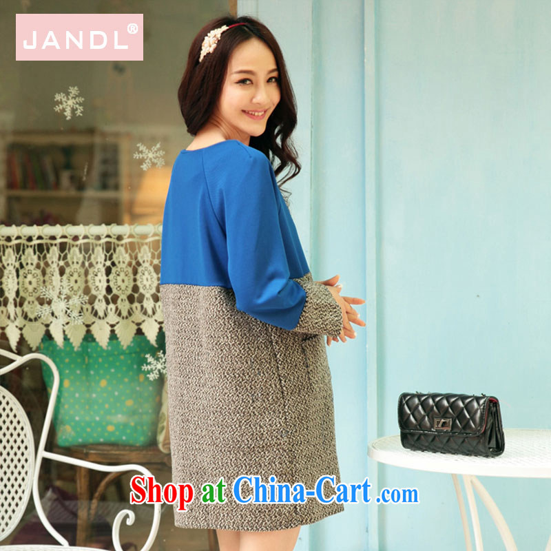 JANDL women autumn 2014 the new and modern Korean stitching, hit the color code female dress blue L, JANDL, shopping on the Internet