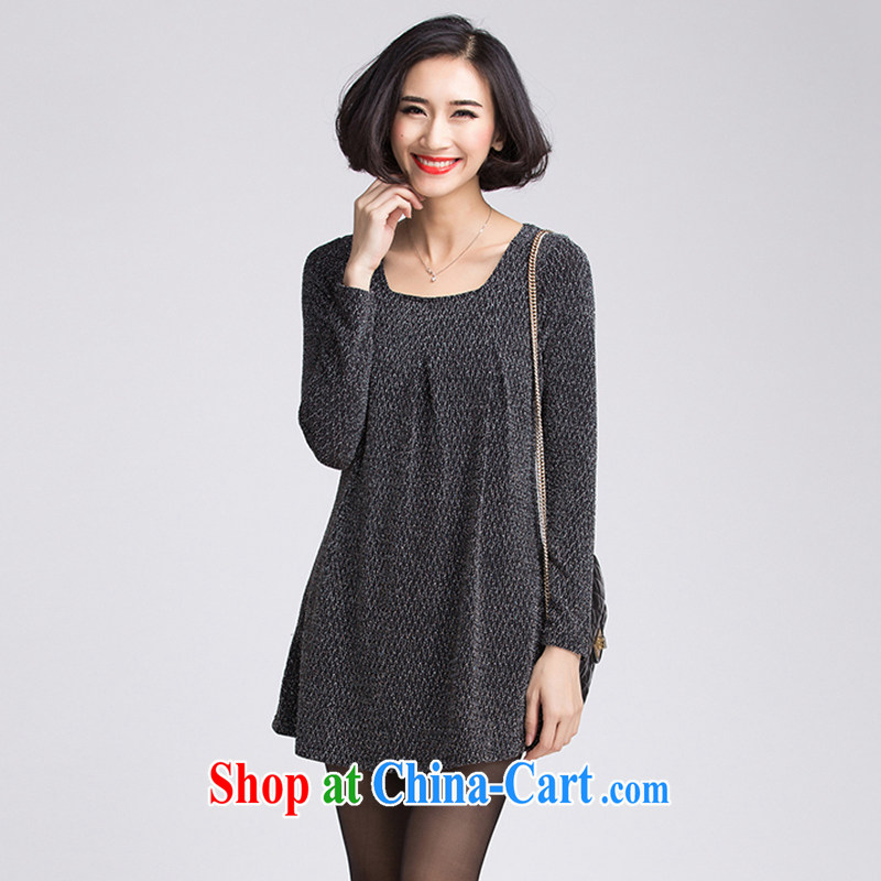 Zhang Lin , the fat increase code mm thick autumn the new 2015 T T-shirt Han version loose the code for T-shirt long-sleeved video thin solid T-shirt female black 4 XL, Zhang Lin (ZHANGLINFEI), online shopping