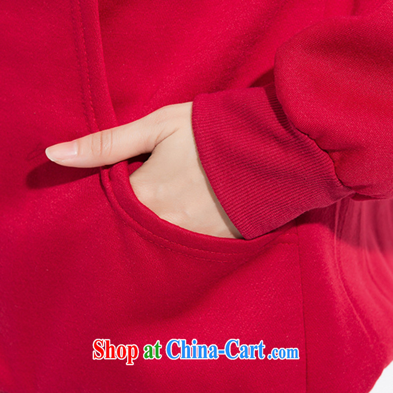 Increase the fat increase, women with emphasis on MM 2015 autumn and winter clothing new Korean trendy thick sweater cardigan and lint-free video thin coat female Red 3 XL, increase the US, shopping on the Internet