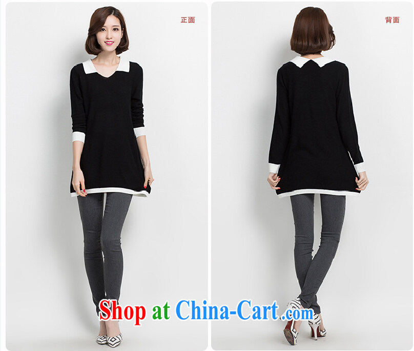 The slave 2014 autumn and winter the Korean version of the greater number, long, and long-sleeved sweater knit-female 1434 dark blue XXXXL pictures, price, brand platters! Elections are good character, the national distribution, so why buy now enjoy more preferential! Health