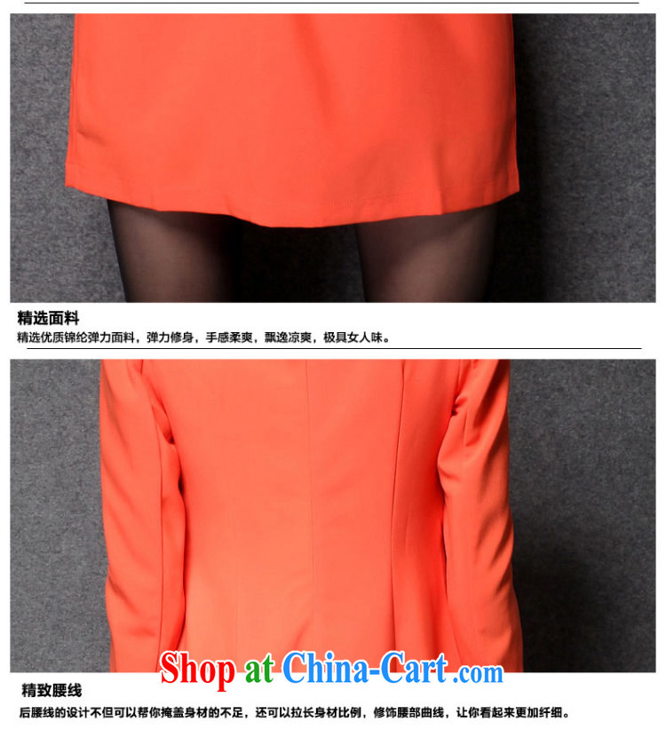 Ms Audrey EU focus and indeed XL dresses women's clothing thick mm autumn loaded loose model lapel long-sleeved skirt JW 1530 orange XXXXL pictures, price, brand platters! Elections are good character, the national distribution, so why buy now enjoy more preferential! Health