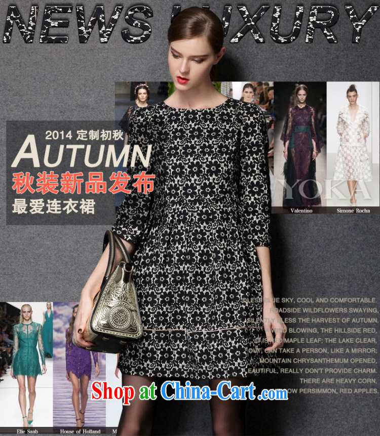 Kou Wei XL female dress mm thick winter flowers graphics thin round-collar 7 cuff princess, fluffy skirt JW 1550 black XXXXL pictures, price, brand platters! Elections are good character, the national distribution, so why buy now enjoy more preferential! Health